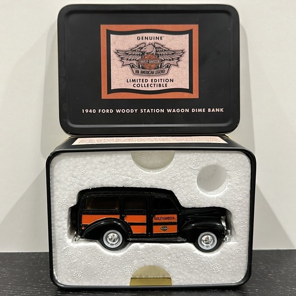 Harley-Davidson Vintage Collectable Die Cast Model Truck Coin Bank & Display Tin - Picture 2 of 10